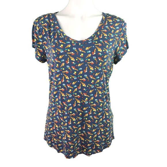 Cupio Tops - CUPIO Scoop Neck Top Ice Cream Cone Size XL Blue